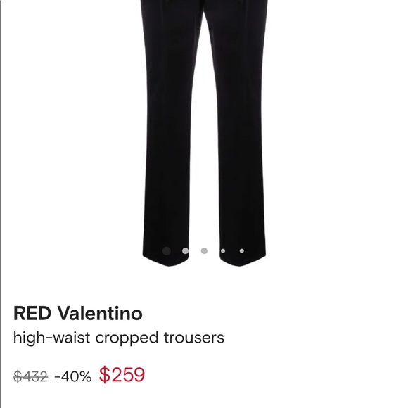 Red Valentino Black Hi-waist side zip and crop ankle zip pants - Picture 4 of 9